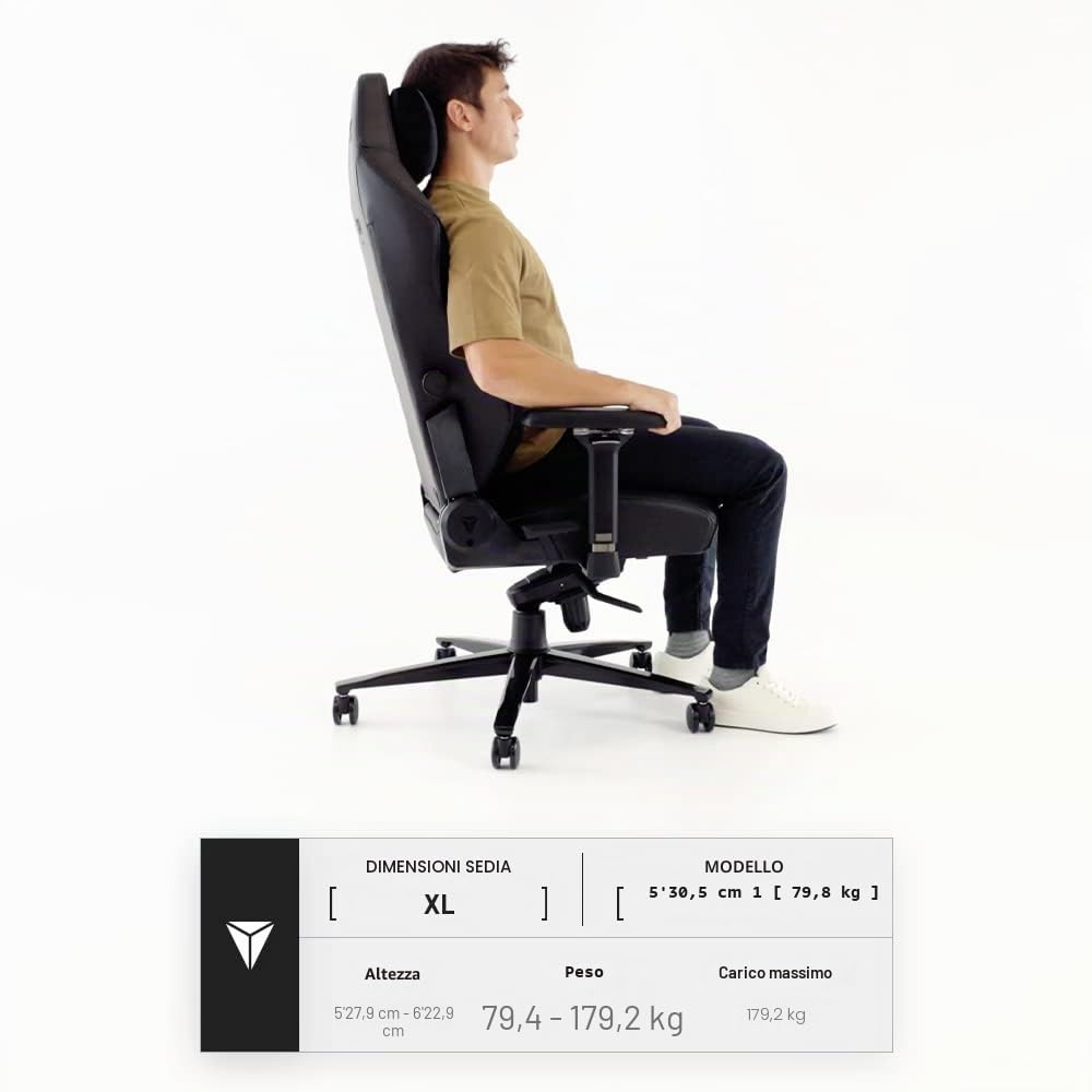 Sedia da Gaming Secretlab TITAN Evo Stealth - Sedia Computer Reclinabile, Ergonomica, Resistente con Braccioli 4D, Cuscino per la Testa Magnetico & Supporto Lombare - Fino a 180 kg - Nero - Similpelle