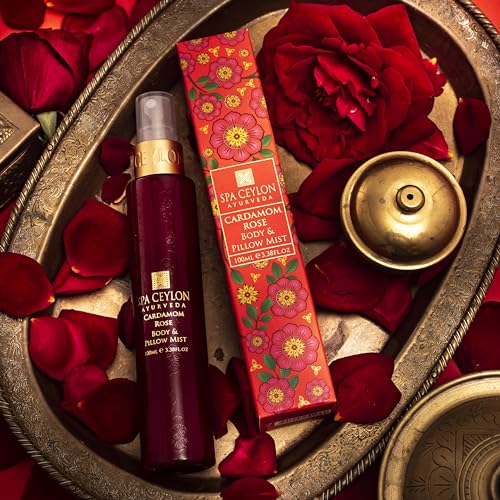 SPA CEYLON Cardamom Rose Body and Pillow Mist | Refreshing Skin Care Spray with Witch Hazel and Himalayan Rose | Non-Oily Fragrance Mist for All Skin Types - Image 7