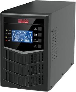 MARUSON 1000VA Online UPS, Double-Conversion Battery Backup, DSP, TUV | 900W, 4 Outlets, 0ms Transfer Time, Pure Sine Wave, APFC,lt;1% Output Voltage Regulation, Smart Battery Management, UL1778