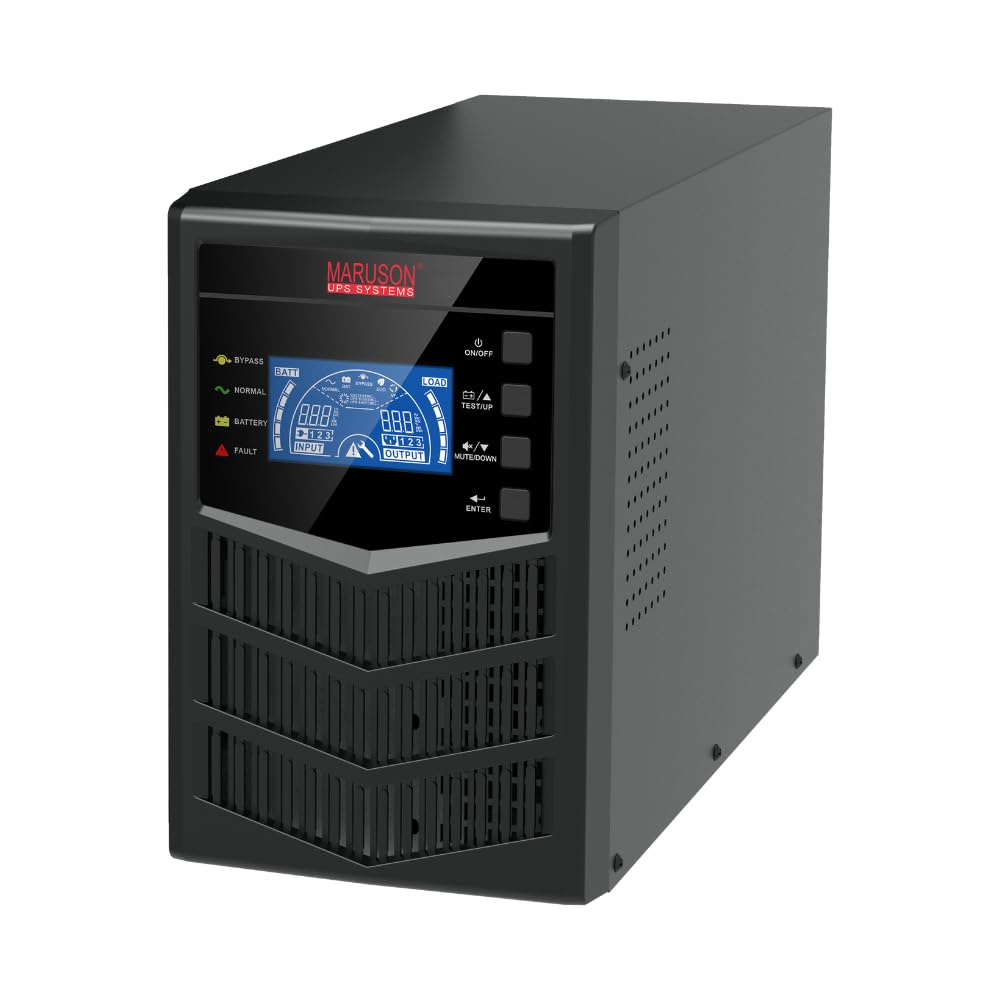 MARUSON 1000VA Online UPS Battery Backup, Double-Conversion Uninterruptible Power Supply, TAC-TW1KB