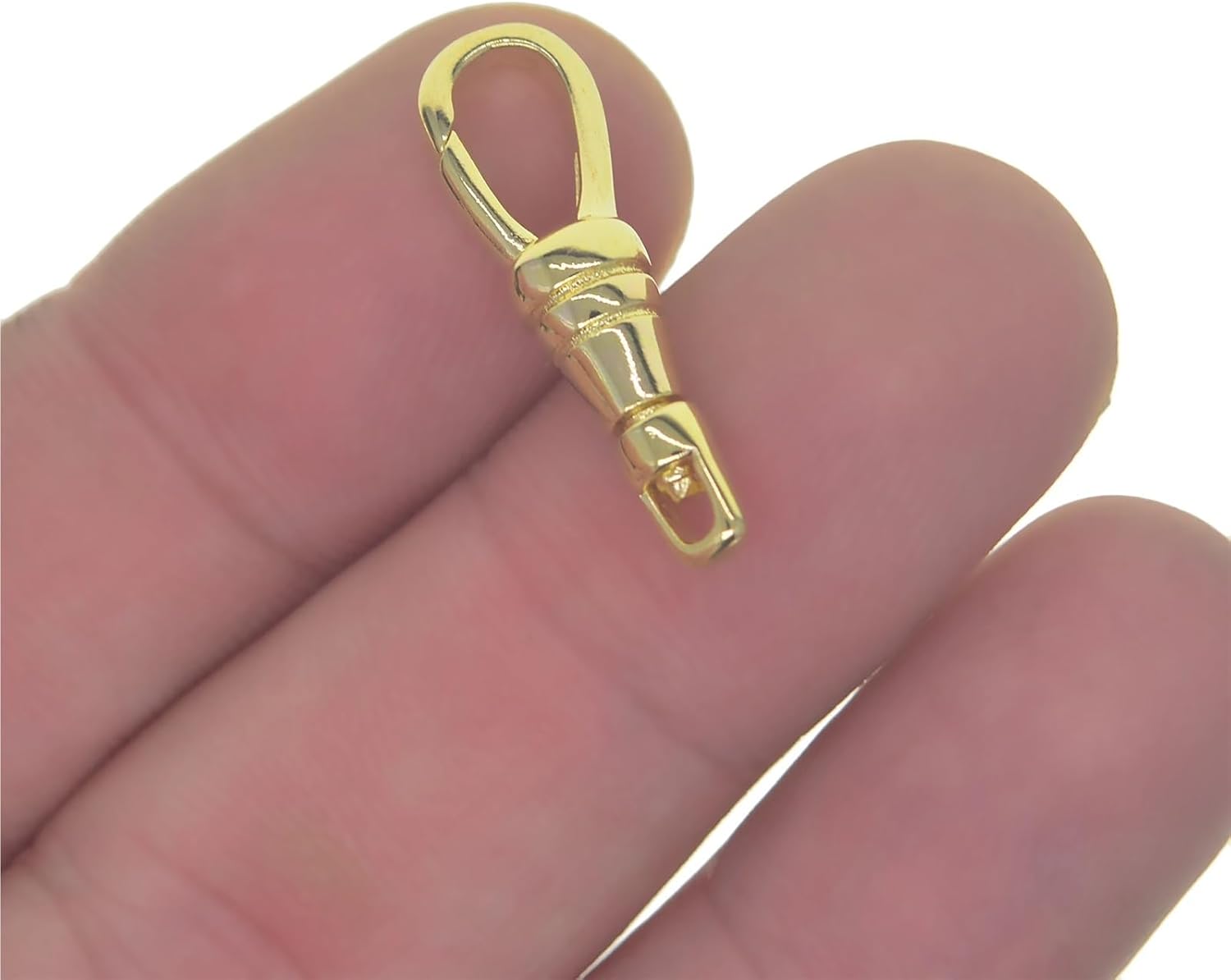 Pocket Watch Swivel Clip Chain 10 Pcs 1inch 26mm Gold PLT Small Solid Brass Pocket Watch Swivel Clip Chain Spring Snap Hook Buckle