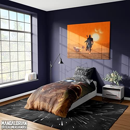 The Mandalorian Duvet Cover Sets with Pillow Cases Single or Double Reversible Bedding Sets (Single Duvet)