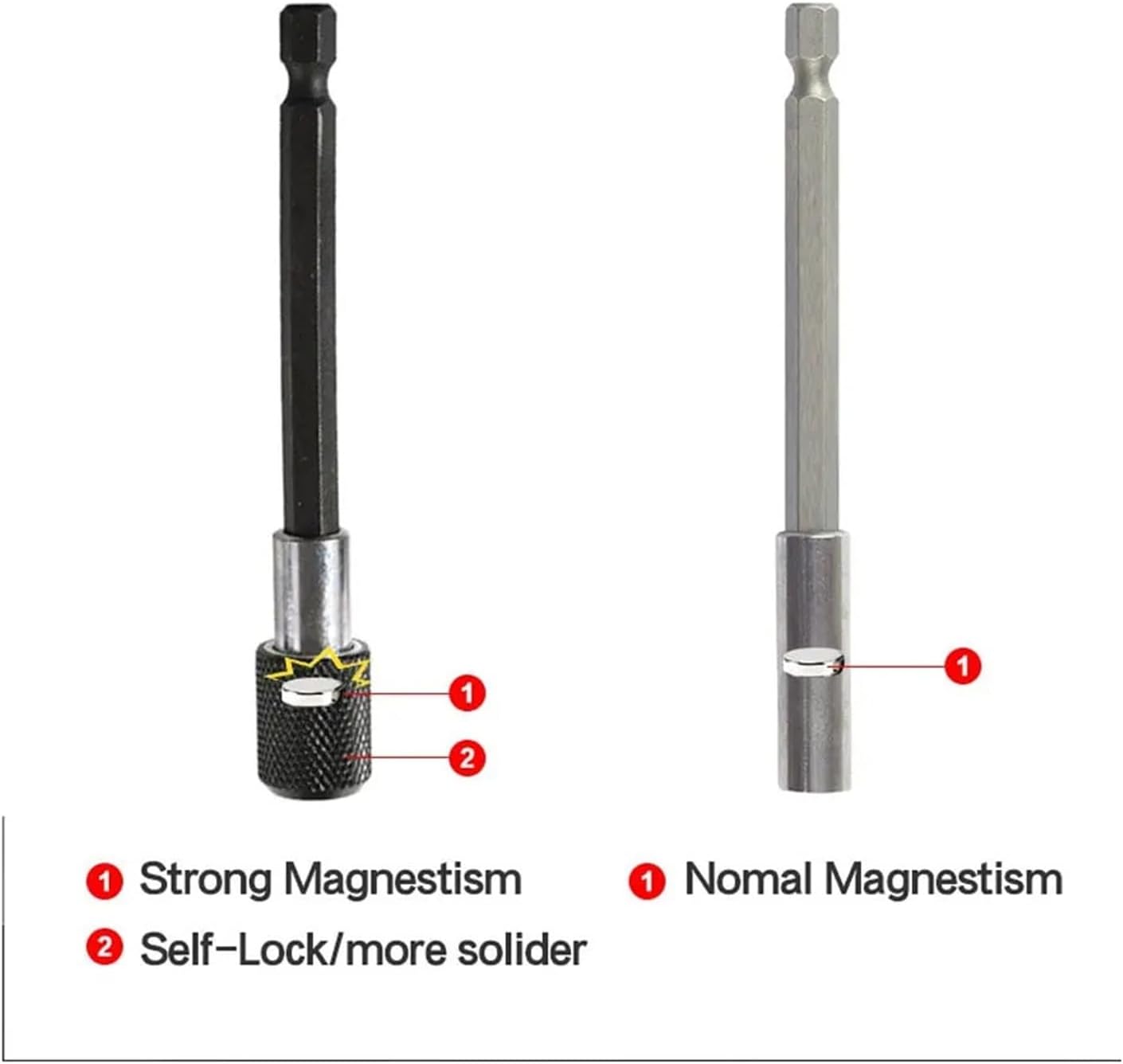 Hexagonal Quick Release Self-locking Extension Rod Electric Drill Driver Extension Rod Tool 3/4Pcs(PURPLE)