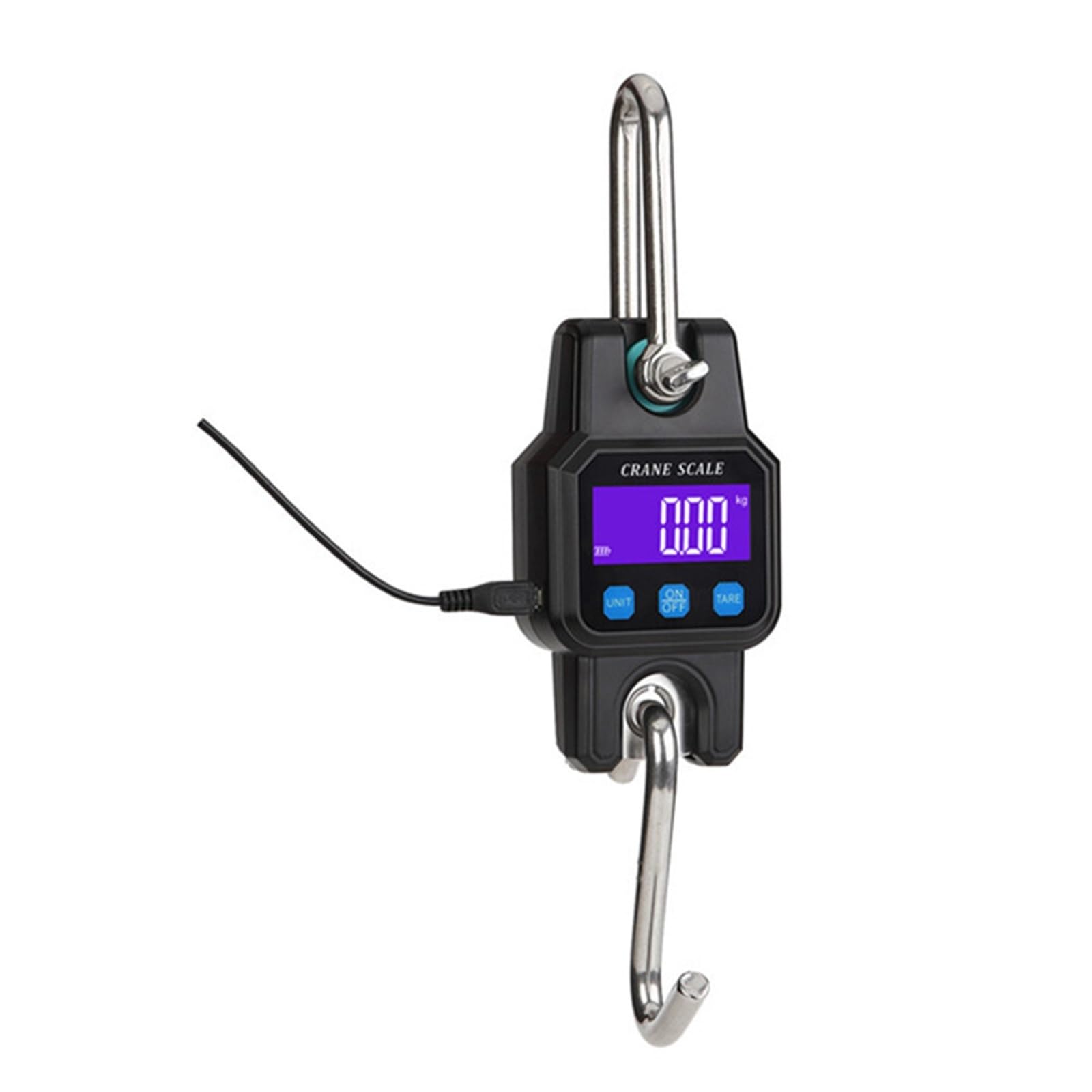 Digitale Hängewaage 300 kg, Bluetooth-fähig, Präzisionswaage 50 g, elektronische Waage, Industriewaage, Hebezeugwaage, Reisegepäckwaage(Black)