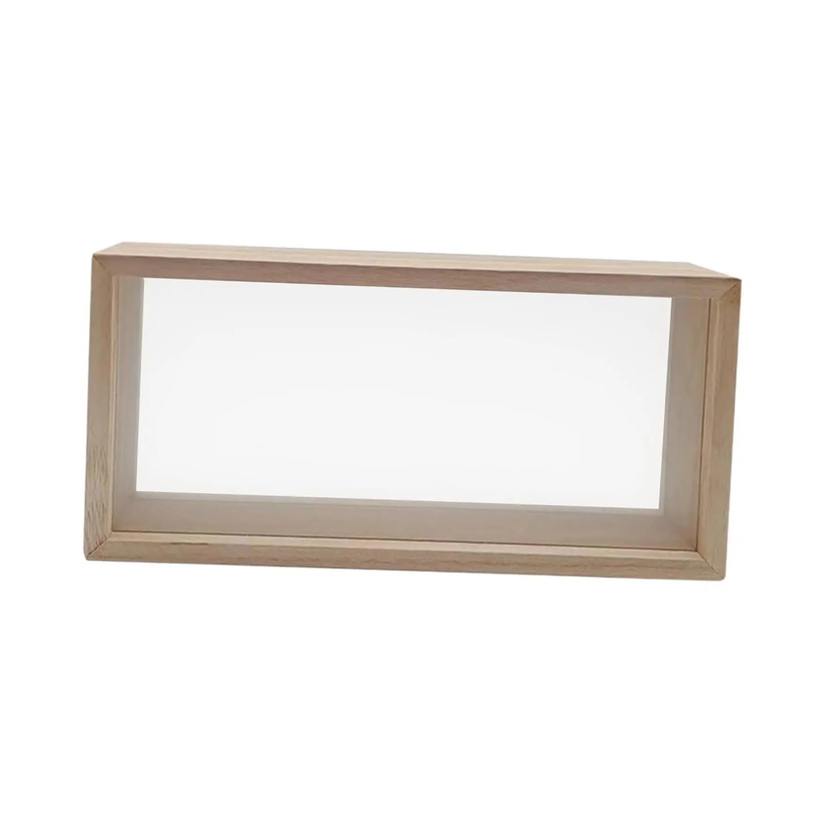 2PCS Shadow Box Frame Picture For Dried Flowers Wooden Deep Flower Display For Memorabilia Award Photos Bouquet for Tabletop and Wall(Light brown)
