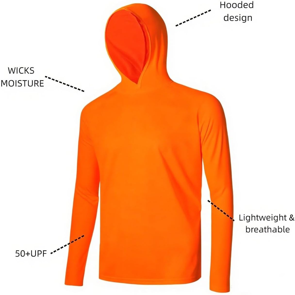 Gary Com 5 Pack Mens Long Sleeve Work Pullover Sun Protection Hooded Shirt Quick Dry Comfortable Shirt for Workout Fishing - Image 4