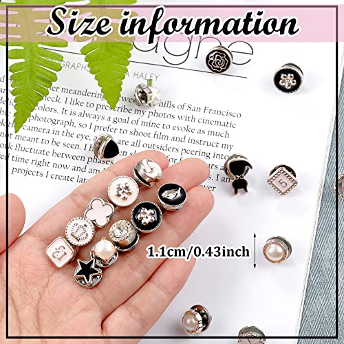 80 Sets Brooch Pin Assorted Instant Buttons Jean Buttons Pins Mini Enamel Pins Shirt Brooch Buttons Small Safety Lapel Pins For Women Clothes Jeans Coat Dress Sweater Hat Bags Decoration, 0.39 Inch #TOP1