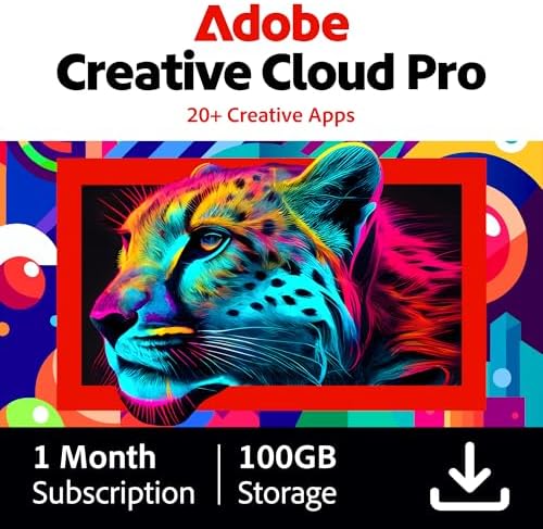 Adobe Creative Cloud | 20+ creative apps Plus 100GB Storage | 1-Month Subscription with Auto-Renewal, PC/Mac Adobe Creative Cloud | 20+ creative apps Plus 100GB Storage | 1-Month Subscription with Auto-Renewal, PC/Mac