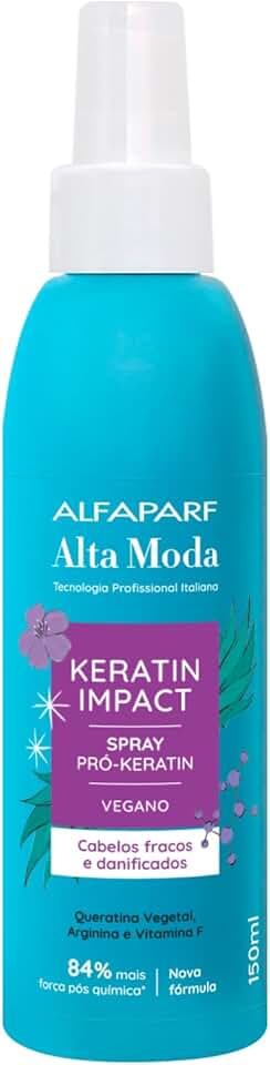 Alfaparf Alta Moda Keratin Impact Queratina Líquida - Alta concentração de ativos reparadores - Ideal para uma reconstrução completa - Para cabelos fracos e danificados 150ml