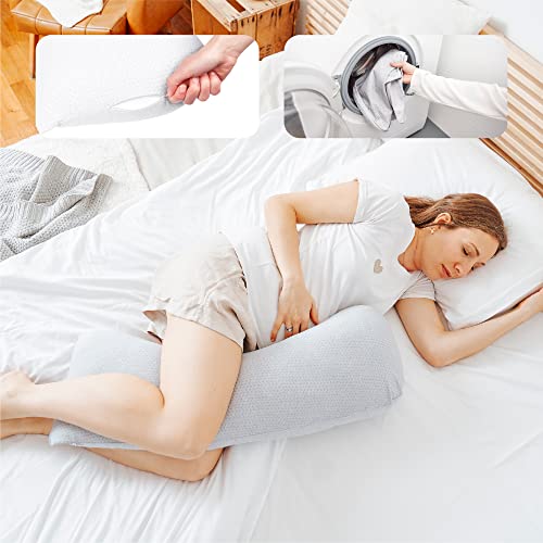 Babymoov Cuscino Per Gravidanza E Allattamento In Cotone Organico B.Love Mineral Grey - Certificato Oeko-Tex - Made In Europe - Misura Xxl Con Piccolo Cuscino Staccabile - 8
