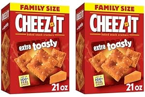 Cheez-It Baked Snack Cheese Crackers, Family Size, Extra Toasty