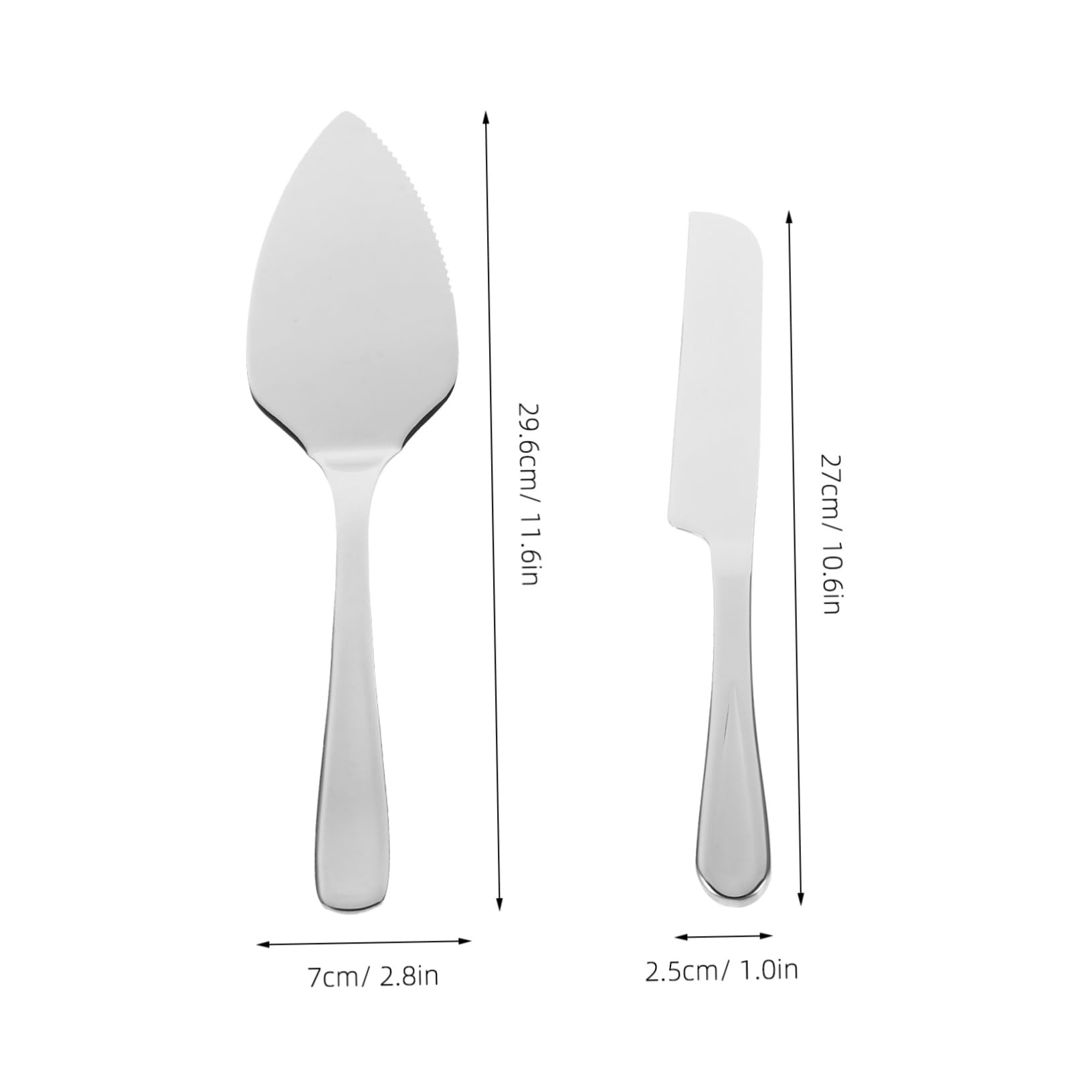 SOLUSTRE Custom Cake Cutting Set Metal Cake Knife Server Icing Spatula for Parties