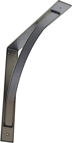 Vista 180 de Soporte de acero Morris de 3 pulgadas de ancho x 10 pulgadas de profundidad x 10 pulgadas de alto, con recubrimiento en polvo negro Negro