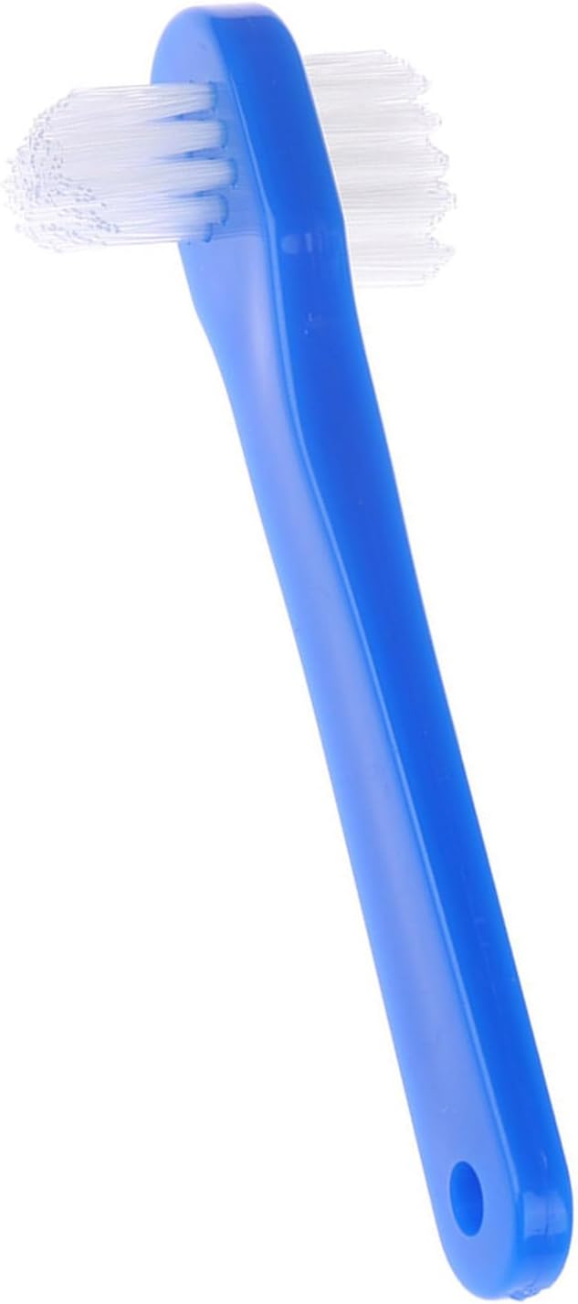 Head Denture Brush for Effective Bristles Toothbrush Gentle on Mouths Ergonomic Handle Denture Small Double Head Brush