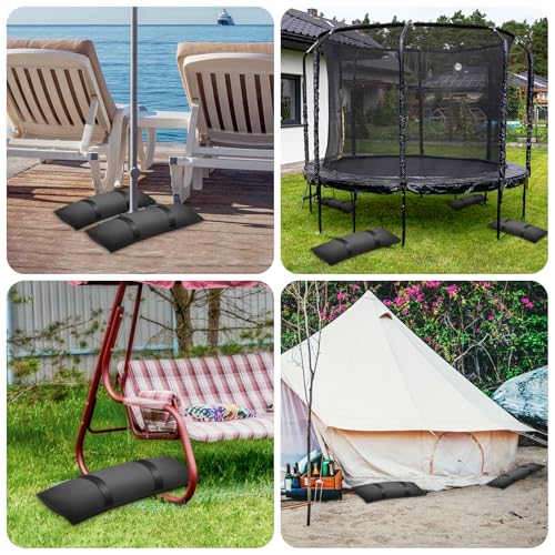image for Aimosen 100 LBS Umbrella Base Weights Fillable Sandbags, 2 Packs Sand 