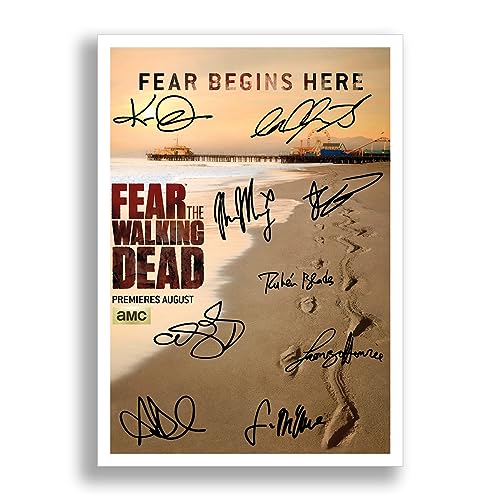 Memorabilia Fear The Walking Dead Cast Signed Autograph Signature Autographed A4 Poster Photo Print Photograph Artwork Wall Art Picture TV Show Series Season DVD Boxset (A4 Poster Only)