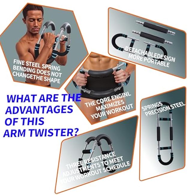 Arm Trainer ¨C Multi-Functional Chest Workout Equipment for Men, Portable Twister Arm Trainer & Ab Machine, Full Body Fitness Equipment, Home Chest Press Machine