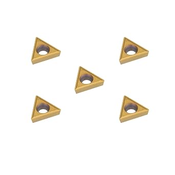 THINBIT 5 Pack MBCIW31D5C MBC Series, 0.031" Radius, Molded Chipbreaker, TiN Coated Carbide Boring Insert for Stainless Steel Without Interrupted cuts.