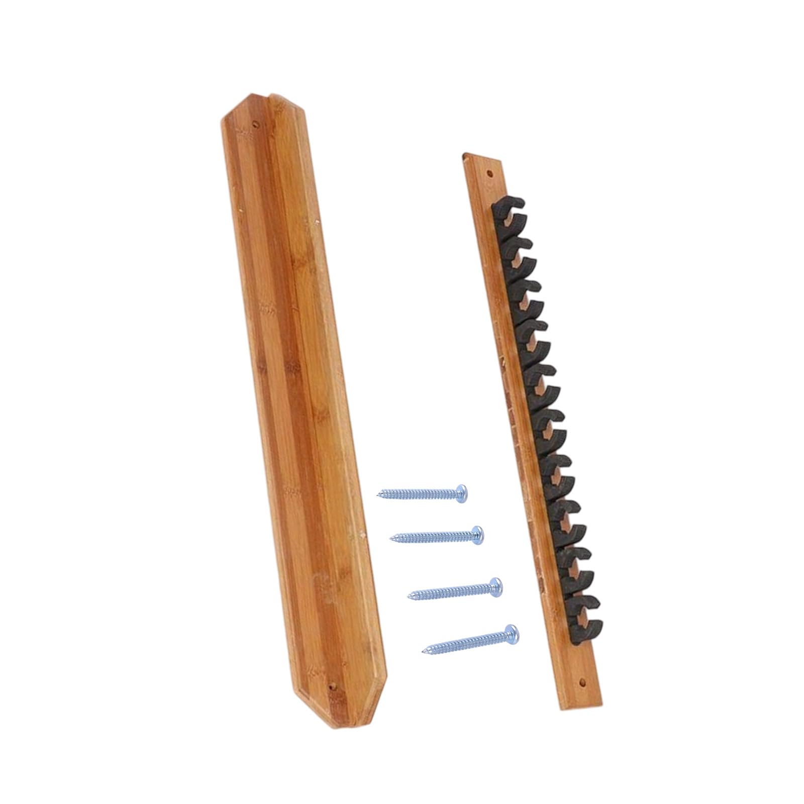 Supporto verticale per canna da pesca a parete in legno, per organizzare 7/10 canne da pesca e attrezzature in legno
