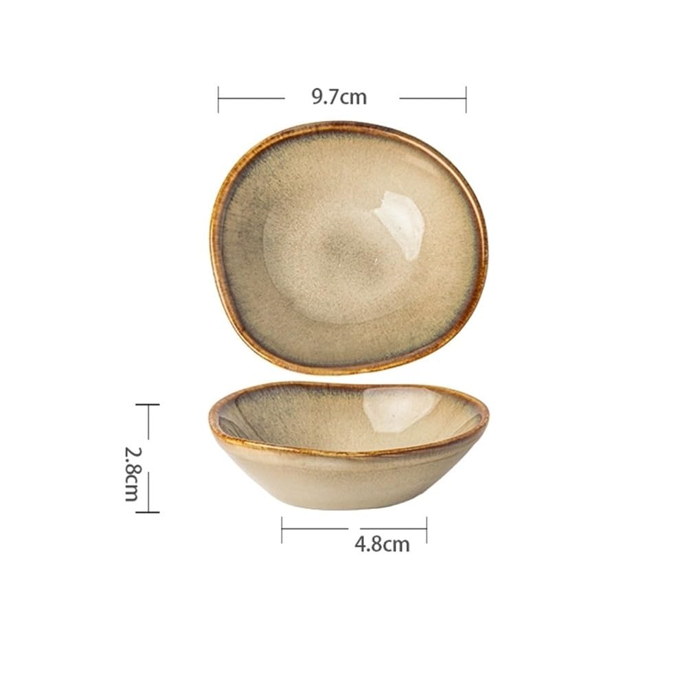 Ceramiczne miski do maczania, zestaw 2 sztuk, naczynia do sosu sojowego do sushi, przypraw, przystawek, octu, keczupu, 75 ml