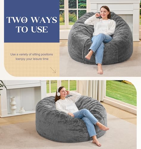 Image of Hobestluk Adults Bean Bag Chair 4FT Big BeanBag Chair Extra Large Oversized