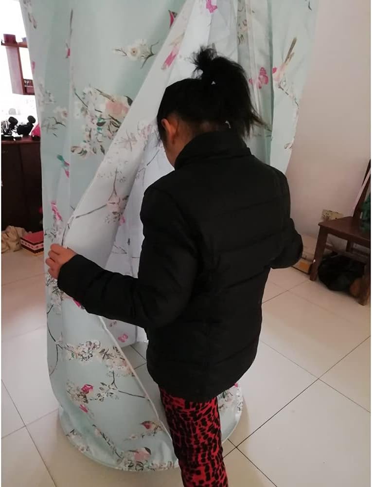 Foldable Pop up Privacy Shower Tent, Mobile Dressing Changing Room, Outdoor Shelter Canopy, Cylindrical Shape with Zipper for Office, Clothing Store, Street Stall, Camping, Beach