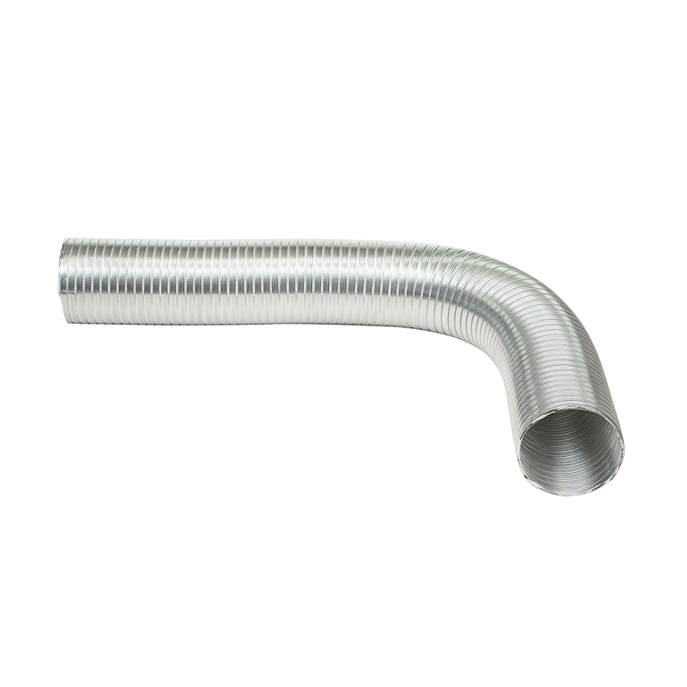 Flexibleducting.com Silver Aluminium Semi Rigid Flexible Ducting - 3 Meters - 100Mm (4") Diameter