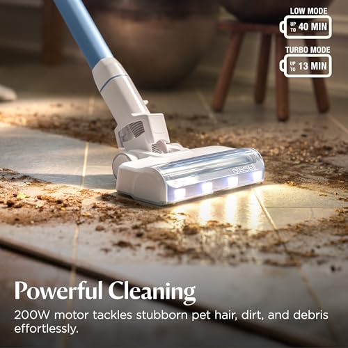 Image of Bissell PowerClean 200W Self-Standing Cordless Vacuum w /Tangle Free Brush Roll, Removeable Battery, Wall Mount, Upholstery Tool & Bright Headlights, 4173