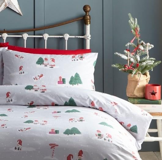 Charlotte Thomas Gonkville Christmas Duvet Cover Set Xmas Gonk Bedding Set King, Grey - Image 2