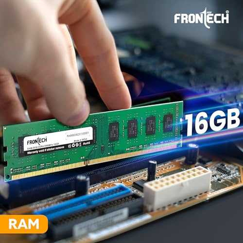 Image of FRONTECH 16GB DDR4 16 Chips 2666 MHz Desktop RAM Memory, Suitable for Gaming, Multitasking (RAM-0038)