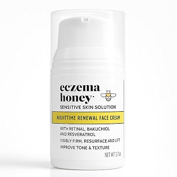 ECZEMA HONEY Concentrated Nighttime Renewal Face Cream - Anti Aging Skin Care Products - Unscented Face Moisturizer for Eczema, Dry & Sensitive Skin 1.7 Oz