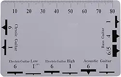 Medidor de ação de cordas, 2 peças, régua de ação de corda, ferramenta de medição Luthier dupla face de plástico para baixo de guitarra, acessórios de guitarra