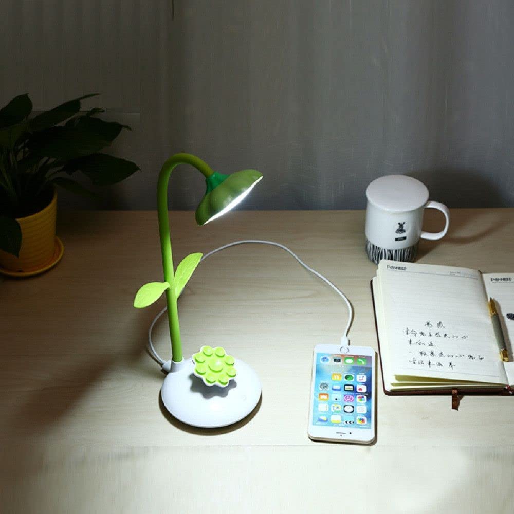 MUREN® USB Study Table lamp for Eye Protection - USB Rechargeable led Lighting - dimmable, Foldable USB Port Desk lamp for Kids Bedroom & Home Decoration- Cute Light for Computer Table, Office- White-image-24