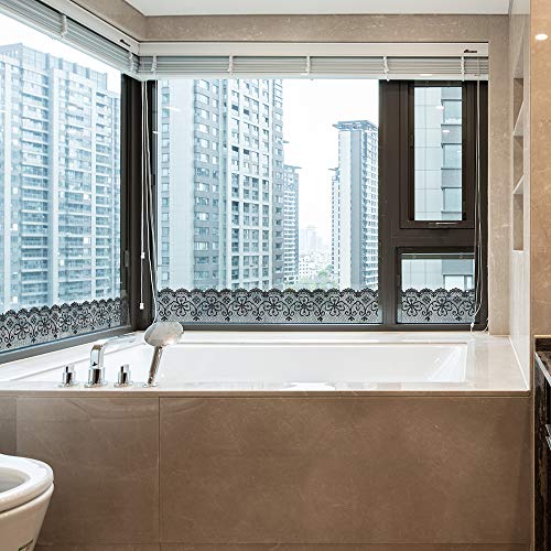 Dundee Deco Mgazb6001C Peel And Stick Trellis Black Latticework Self Adhesive Mirror Window Sticker Wallpaper Border, Roll 33 Ft X 4 In (10M X 10Cm) #TOP1