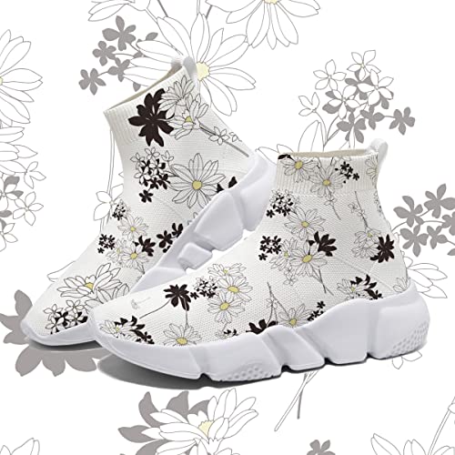 Hetios Kids Sneakers Boys Sock Shoes Breathable Slip on Shoes for Girls Fashion Lightweight Running Shoes (Toddle/Little Kids/Big Kids)4