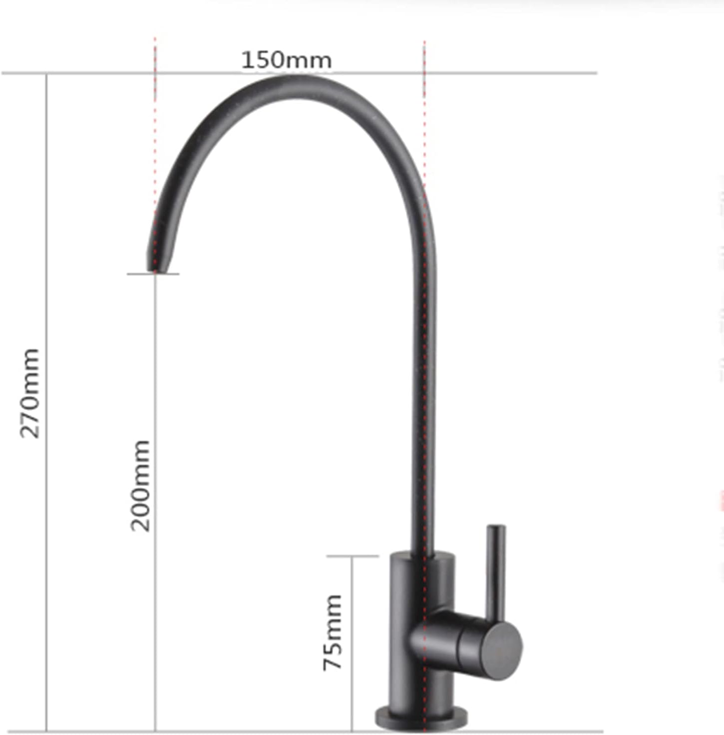 Kitchen Faucets Water Filter Faucet Cooling Stainless Steel Sink Water Filter Faucet,Brushed (Color : Brushed)