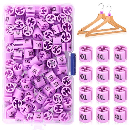 Keadic Lot de 150 marqueurs de taille 4XL pour cintre - Violet clair Cover