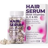 sohl-I.D. Hair Serum with Vitamins, Treatment for Dry & Damaged Strands, Reduces Frizz, Enhances Shine, Moisturizer for Silky Smooth Locks, Non-Greasy Formula for Manageable Results - 40 capsules