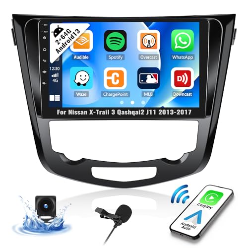 2+64G Android 13 Car Stereo for Nissan X-Trail 3 Qashqai 2 J11