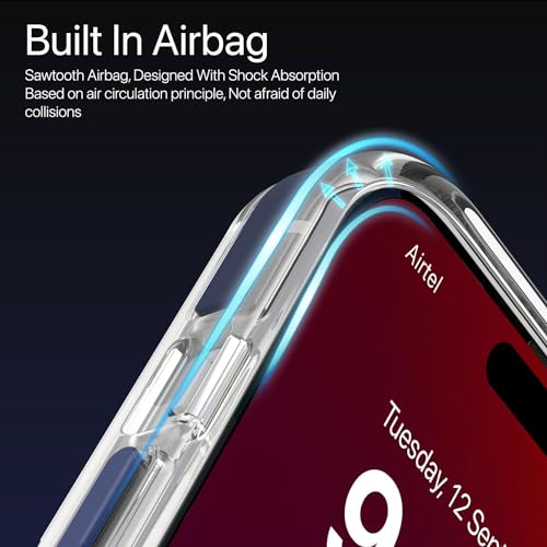 Image of Vaku Luxos Metal Vortex Series Back Cover For iPhone 14 Shockproof Scratch Resistant Slim Thin Non-Yellowing Military-Grade Protection Compatible With Mag-Safe Cover-Blue