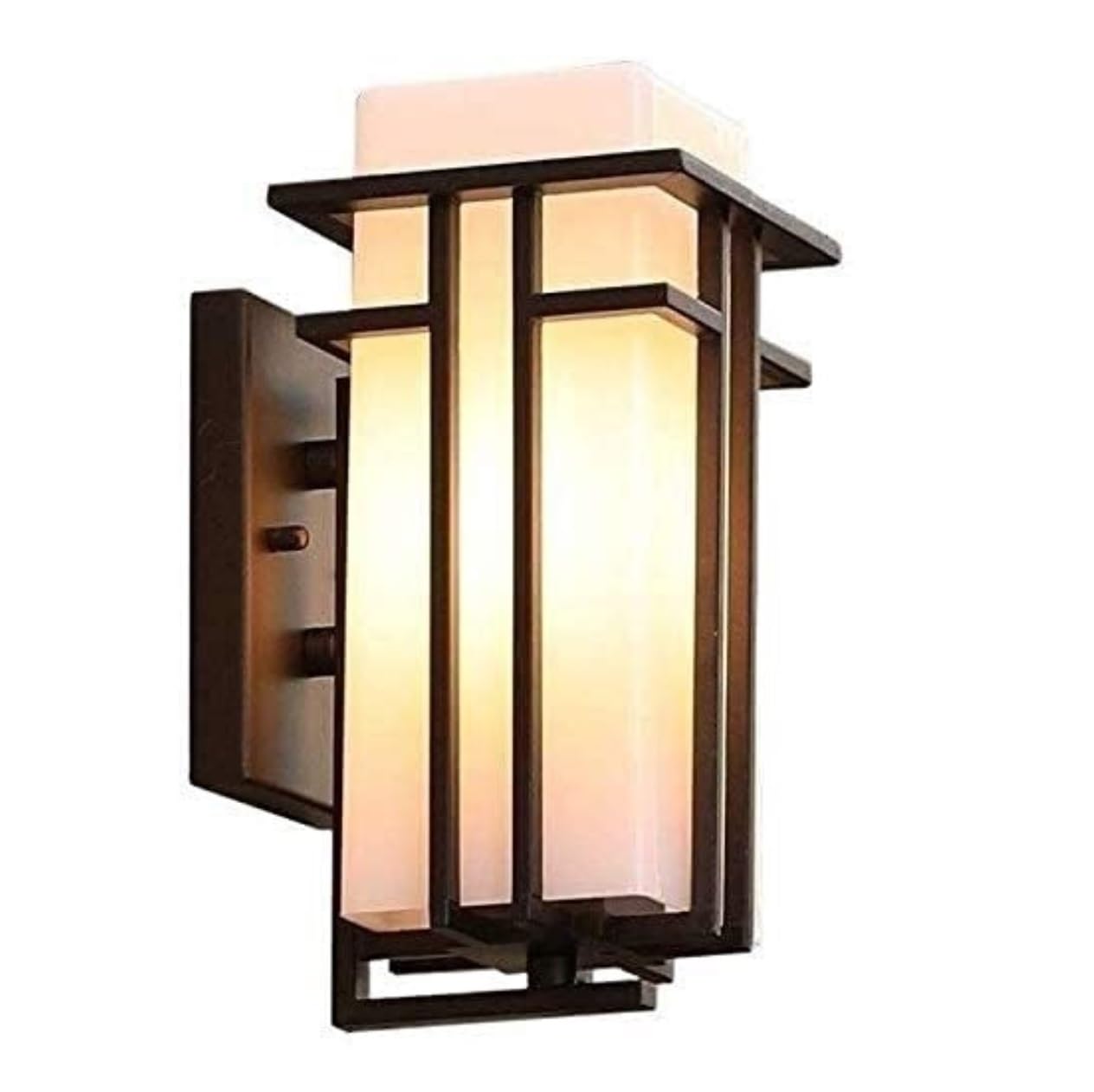 CVdrtyED Outdoor Wall Lights Waterproof Outdoor Wall Light Metal Exterior Lamp Glass Sconce for Porch Garden Corridor Aisle Durable Porch(17 * 30cm)