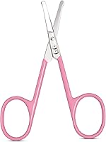 Vista 10 de Tijeras pequeñas de aseo – Acero inoxidable de grado médico para viajes y retoques – Punta de seguridad redondeada para nariz, orejas y vello facial