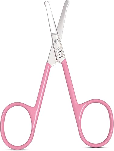 Miniatura 10 de Tijeras pequeñas de aseo – Acero inoxidable de grado médico para viajes y retoques – Punta de seguridad redondeada para nariz, orejas y vello facial