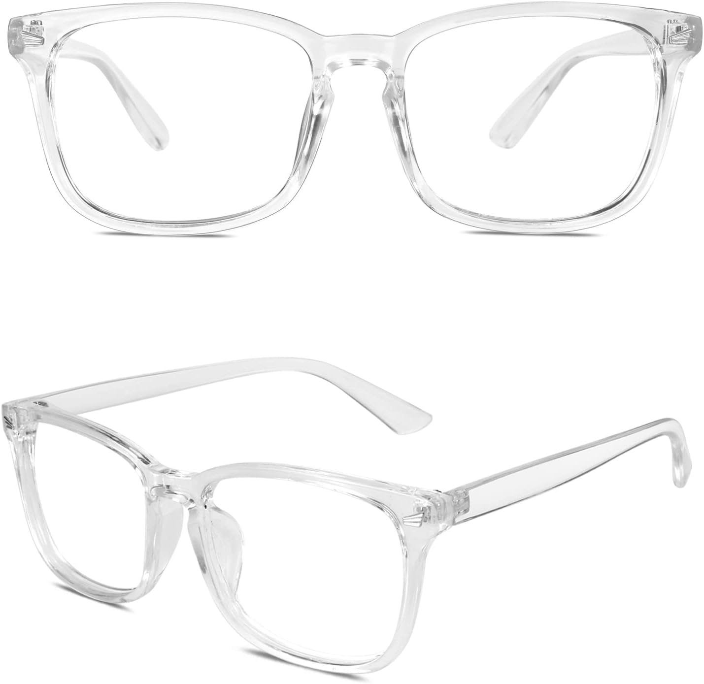 GQUEENHorn Glasses Nerd Glasses Without Strength Fake Glasses for Men and Women UV400 PE2