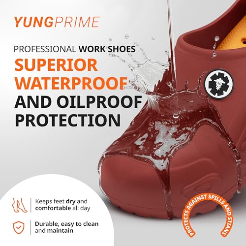 Image of YUNGPRIME Men's and Women's Slip-Resistant Work Shoes - Nursing - Chef Shoes