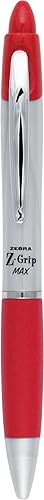 Miniatura 2 de Zebra  Pluma retráctil Z-Grip Max, punta mediana, 1.0mm, 12 unidades, Rojo