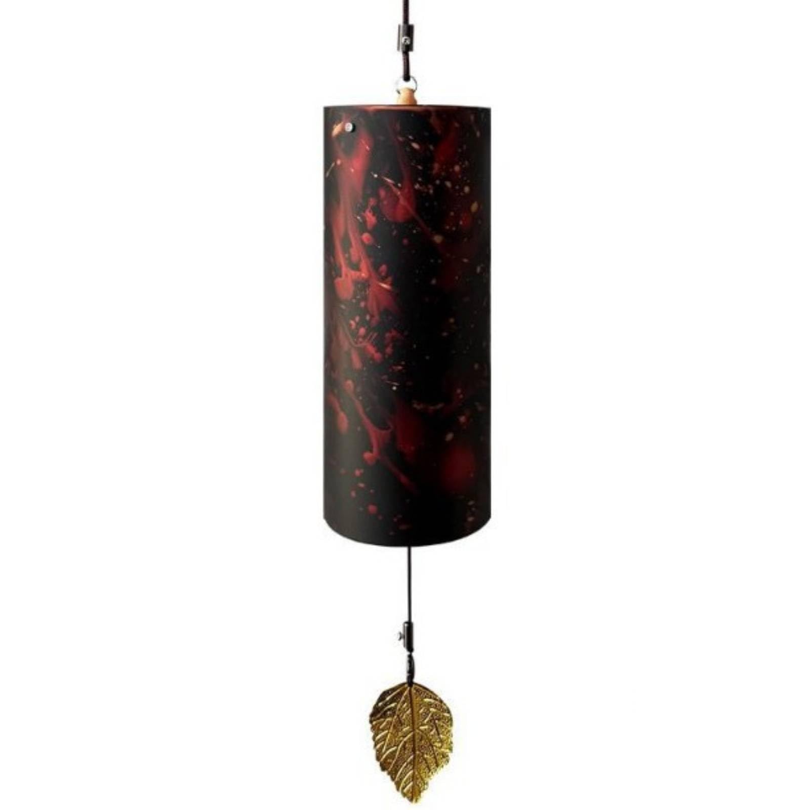 Campanella Mano Campanello Pensile Decorativa in Metallo bambù con Finitura Verniciata Liscia Battacchio Foglia, Style to 5