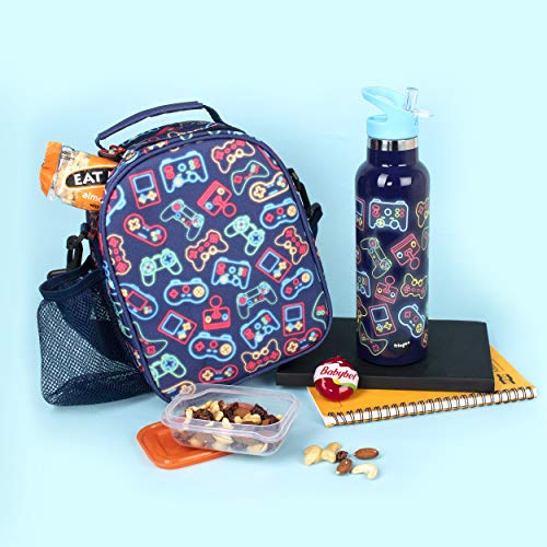 Fringoo Neon Gamer Geïsoleerde Roestvrijstalen Waterfles - 600 ml - Image 5