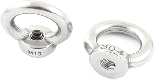 New Lon0167 2PCS Silver Featured Tone Stainless Steel reliable efficacy Wire Rope Eye Nuts 10mm Thread(id:185 c7 13 05f)
