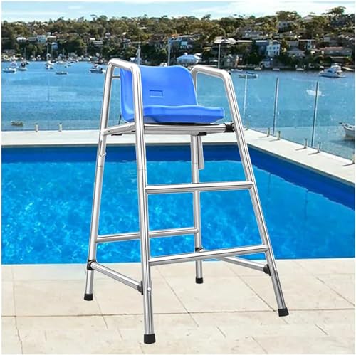 AviiSo Escalera Silla salvavidas desmontable para piscina, 120cm/150cm/180cm Silla elevada con taburetes de acero inoxidable para la playa del Patio junto a la piscina del lago al aire libre, Carga 30
